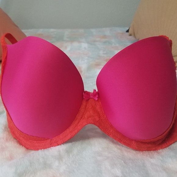 30DDD Passionata Chantelle Bra 30F Pink Plunge5919 - Picture 4 of 11